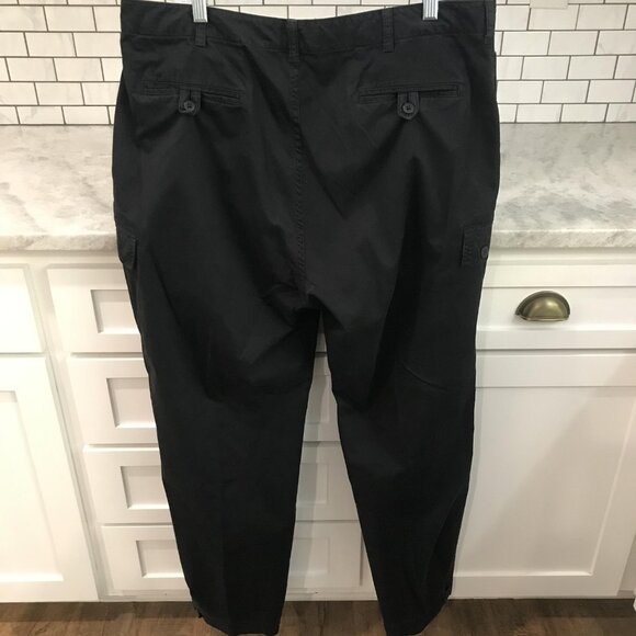 Polo Ralph Lauren Pants Mens 38 Black Cargo Utility Inseam 32 Button Pockets - Picture 4 of 11